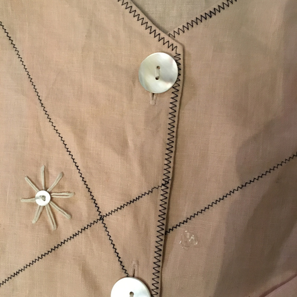 Embroidered Linen Jacket - Picture 2 of 7